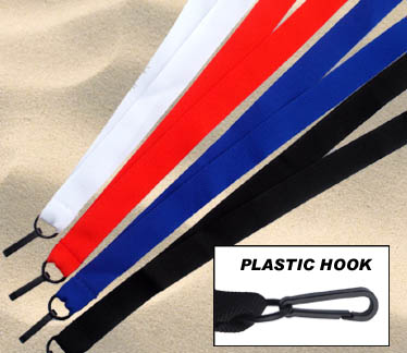 3/4" wide cheap economy blank lanyard with plastic hook