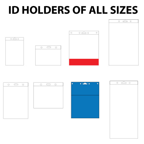 Clear plastic ID holders on sale!