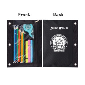 Custom Printed or Personalized 3-Ring Binder Pencil Pouch for Students